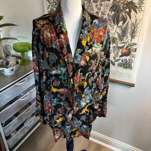 Vintage Floral Patterned Blazer large